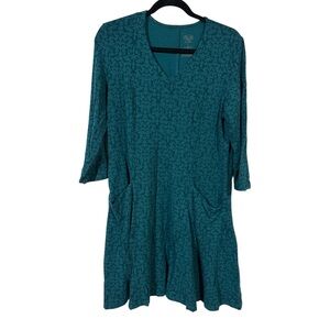 BLUE SKY CLOTHING CO. Damask Long Sleeve Dress w/ Pockets